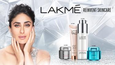 Radiant woman with Lakmé product range 
