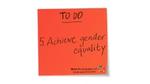 Achieve Gender Equality post-it note