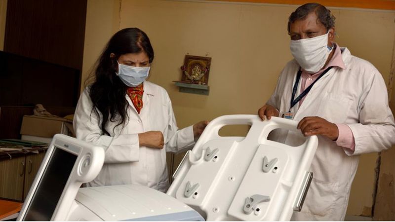 Picture of a ventilator donated by HUL