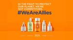 Announcement of REN's We Are Allies campaign: a collaboration with competing brands to reduce packaging waste.