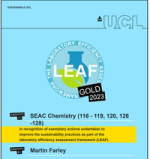 Detail of UCL recognition for the LEAF Gold Award 2023