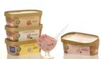 A selection of four Carte D’Or ice creams in compostable paper tubs. The raw material comes from traceable and sustainable sources.