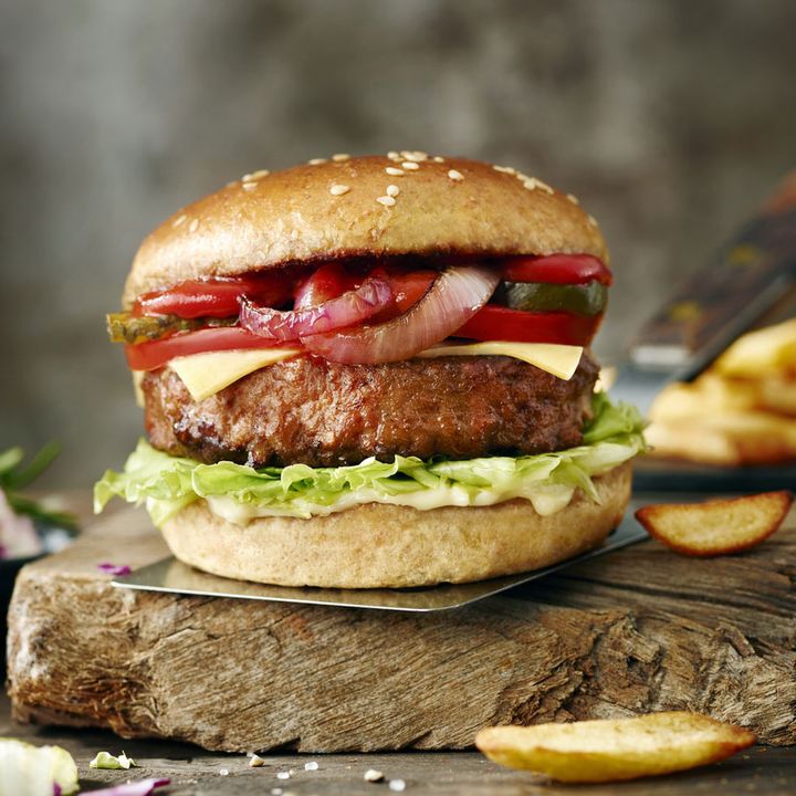 The Vegetarian Butcher’s vegan burger – a meat-free quarter pounder perfect for eating in a bun with all the trimmings