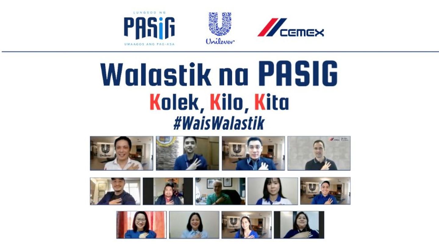 Walastik na Pasig virtual ceremony with representatives