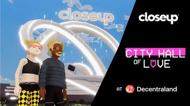 Closeup’s City Hall of Love in Decentraland - a 3D virtual world powered by blockchain technology