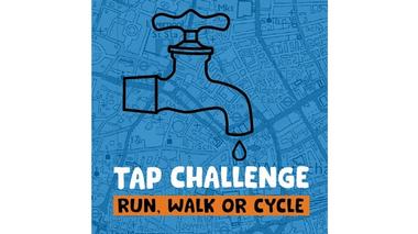 Dripping tap with the text "tap challange"