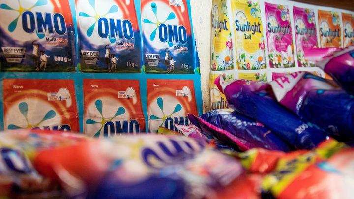 Omo and Sunlight packaging