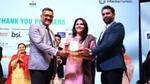 Unilever safety award winner accepting award 