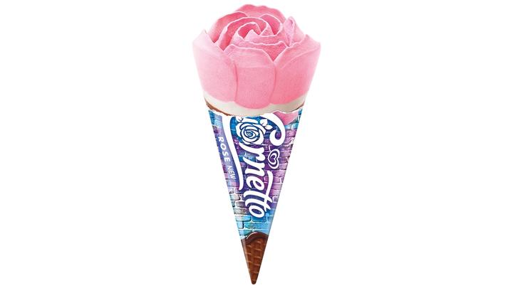 The first ever rose shaped creamy ice cream 