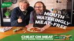 : A screenshot of the two TV chefs The Hairy Bikers with the strapline ‘mouth-wateringly meat-free’.
