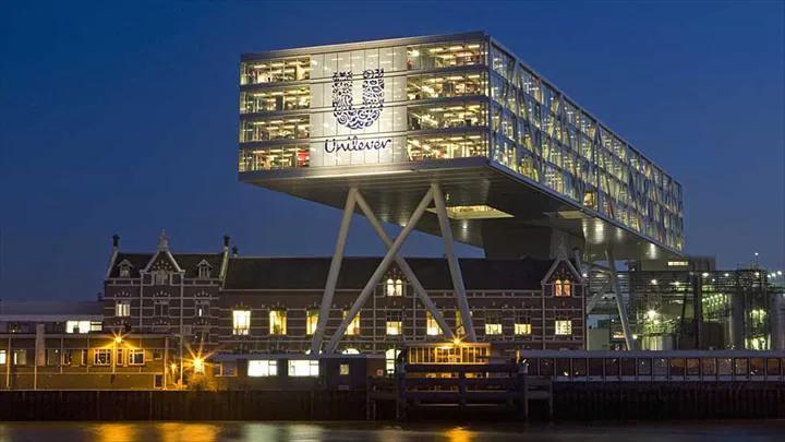Photograph of the Unilever building in Rotterdam