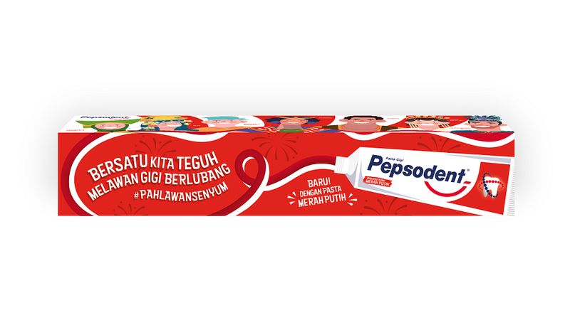 pepsodent merah putih packaging