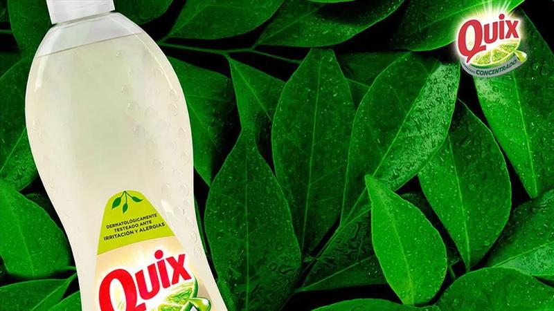 Quix bottles on a bed of leaves
