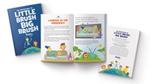 Photos of the cover and inside pages of The Adventures of Little Brush Big Brush, a bedtime story book