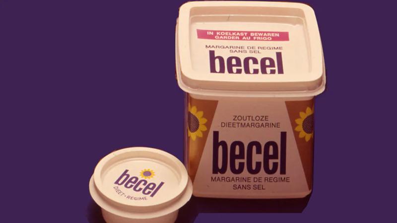 A tub of Becel margarine