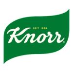 Knorr Logo bestehend aus einem grünen Quader und hellem Schriftzug: „Knorr, seit 1838“.
