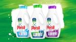 Three Persil bottles made from recycled plastic. We use PCR for our OMO, Persil, Skip and Surf Excel brands in all regions.