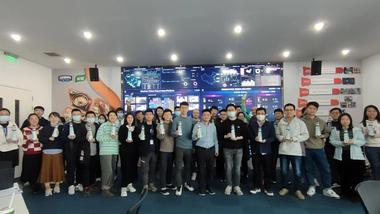 Quelques-uns des membres de l'équipe de l'usine de nutrition d'Unilever à Tianjin, dans le nord de la Chine.