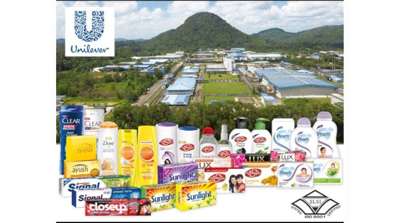 Products manufactured at Horana, on the backdrop of the Horana Factory