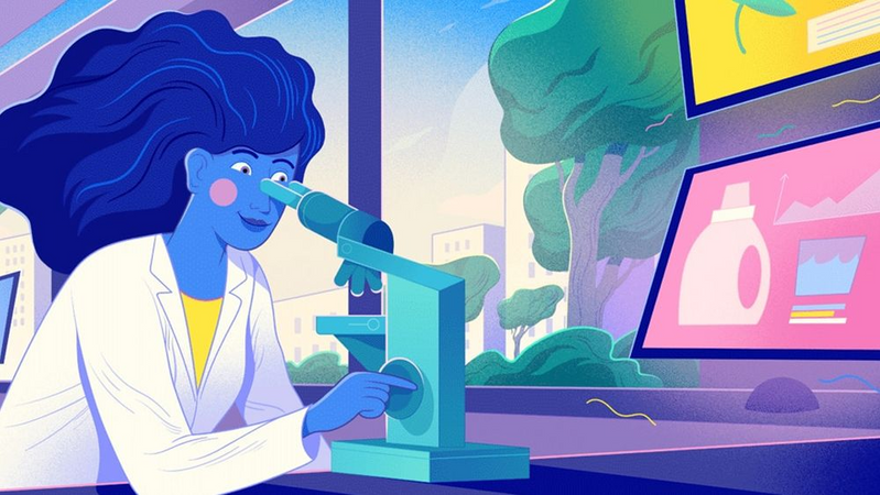Illustration of scientist