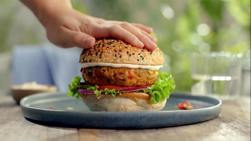 Veggie patty burger