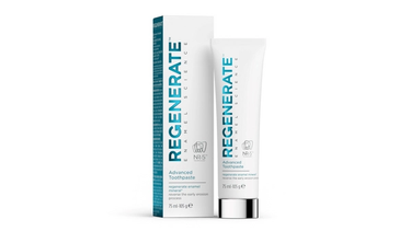 White tube of Regenerate Advanced toothpaste 