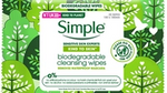 Simple biodegradable wipes