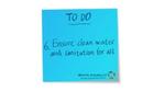 Ensure Clean Water and Sanitation For All post-it note
