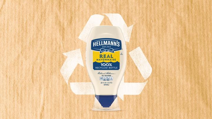 Hellmann’s recyclable packaging, 100% reusable bottle 