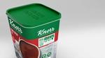 A Knorr Professional bouillon powder container made from recycled plastic. We aim to produce a million of these containers.