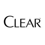 The word CLEAR is written in big white letters, set against a black background. 