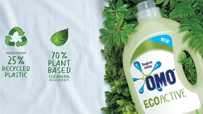 A bottle of OMO Eco Active