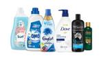 Bottles of Omo, Tresemme, Simple made with recycled plastic