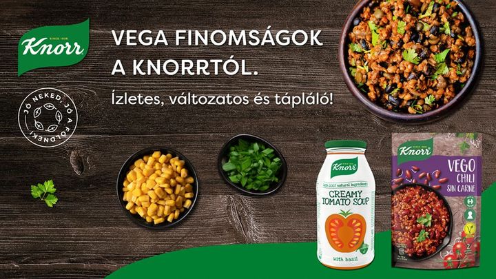 Próbáld ki te is a Knorr legújabb vega finomságait!