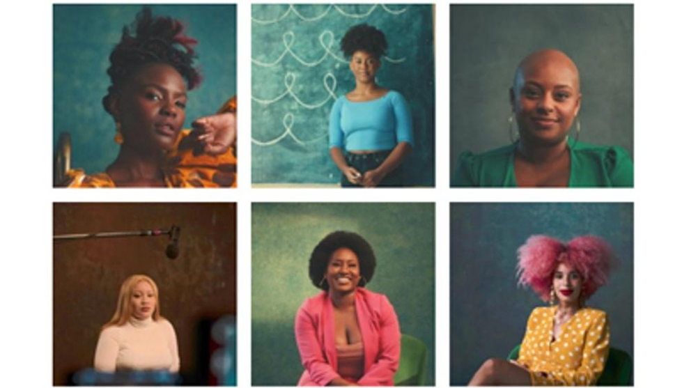 A collage of images representing different hair styles and hair identities.