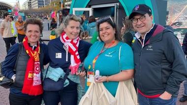 Fabian Garcia, President of Unilever Personal Care, joins colleagues at the FIFA Women’s World Cup tournament