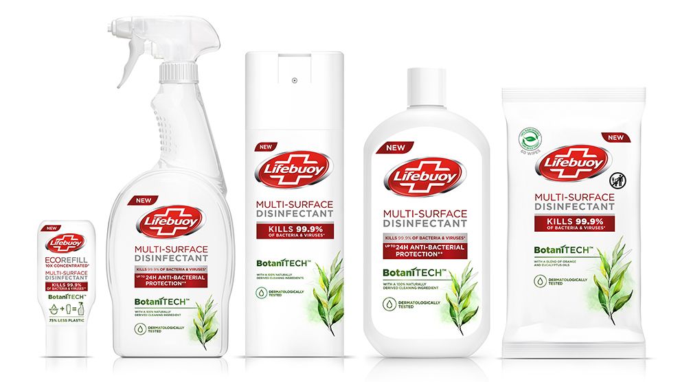 Five products from the Lifebuoy BotaniTECH range