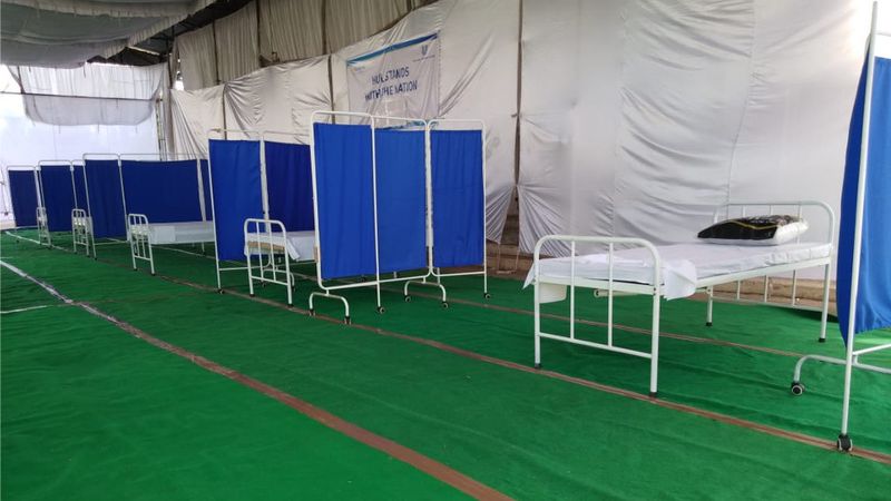 Image of isolation facility set up by HUL in Haridwar, India