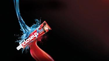 product shot of closeup toothpaste