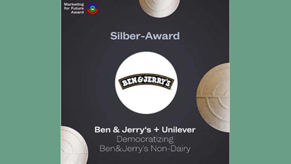 Ben & Jerry’s logo with the text ‘Silber-Award’