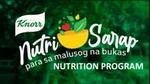 Image of the Knorr Nutri Sarap programme logo in the Philippines, Nutri for nutritious and Sarap for delicious. 