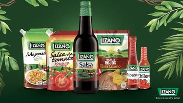 Portafolio completo de Lizano: Mayonesa, salsa de tomate, frijoles rojos, tabasco, chilero y salsa Lizano.