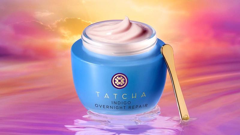 A photo of Tatcha’s Indigo Overnight Repair cream.