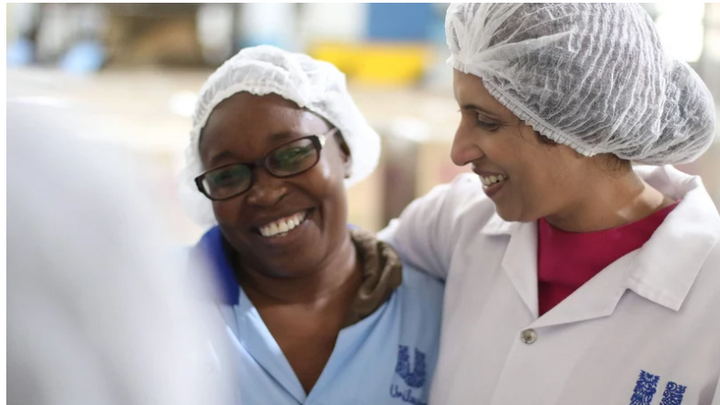 Female employees in a Unilever factory