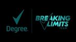 Degree logo on black background next to graphic that says “Breaking Limits Team”