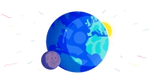 illustration of earth, moon and the sun