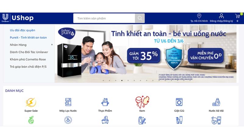 Hệ sinh thái thương mại điện tử trực tiếp đến khách hàng của Unilever Việt Nam