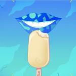Illustration of a smiling mouth biting into a Magnum ice cream