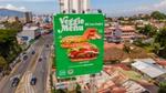 Outdoor ad for Burger King’s plant-based menu in a busy city landscape