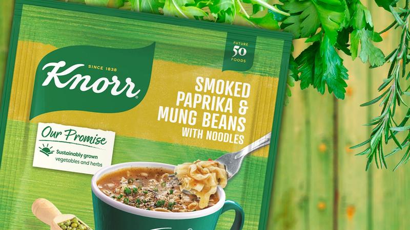 Packet of Knorr Cup-a-Snack with mung beans and lentils